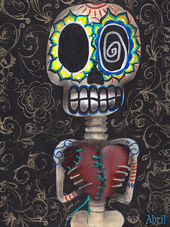 Halloween Painting - Toma mi Corazon by Abril Andrade