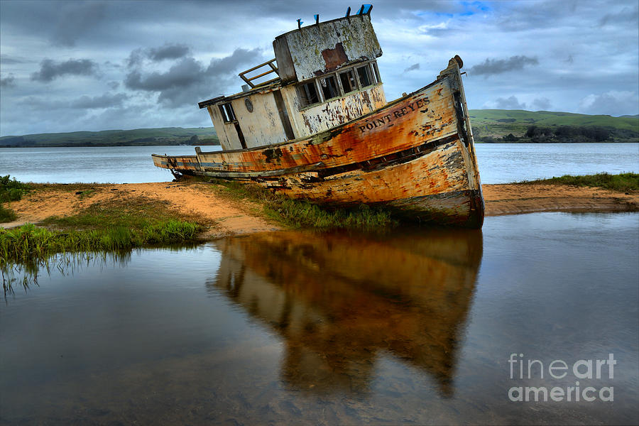 Point Reyes National Seashore Photograph - Tomales Bay Ship Wreck by Adam Jewell