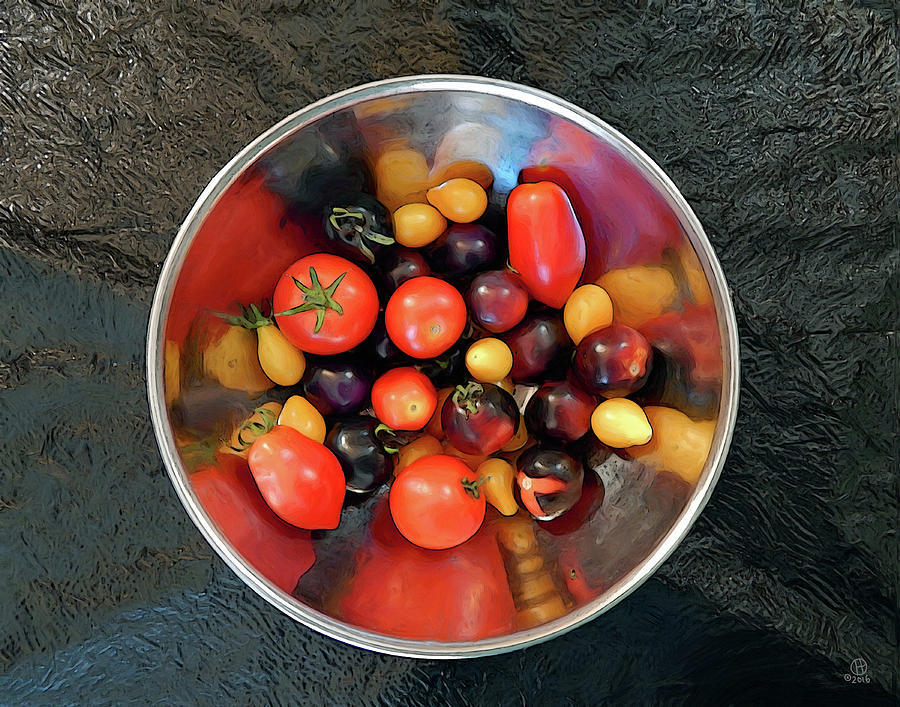 Tomato Bowl Digital Art by Gary Olsen-Hasek