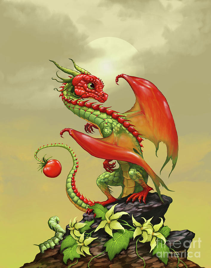 Tomato Dragon Digital Art by Stanley Morrison
