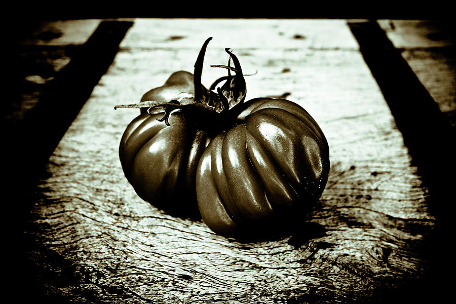 Tomato Still Life Black And White Photograph by Frank Tschakert