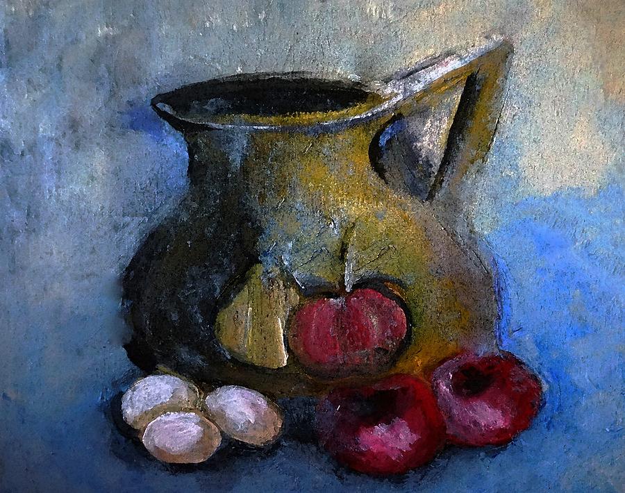 Tomatoes and Eggs Still-Life Painting by Lisa Kaiser
