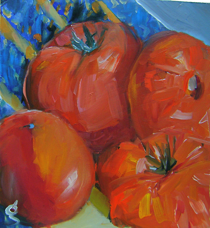 Tomatoes Painting by George Malek - Fine Art America