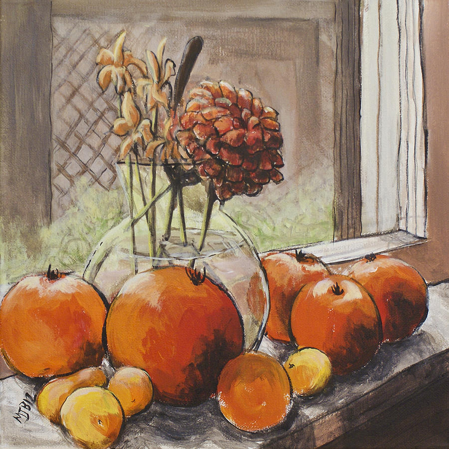 Vegetable Painting - Tomatoes In A Sunny Window by Michael Beckett