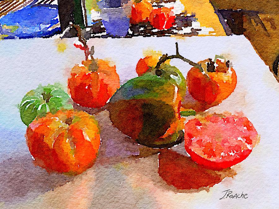 Tomatoes on the Table Digital Art by Joe Roache