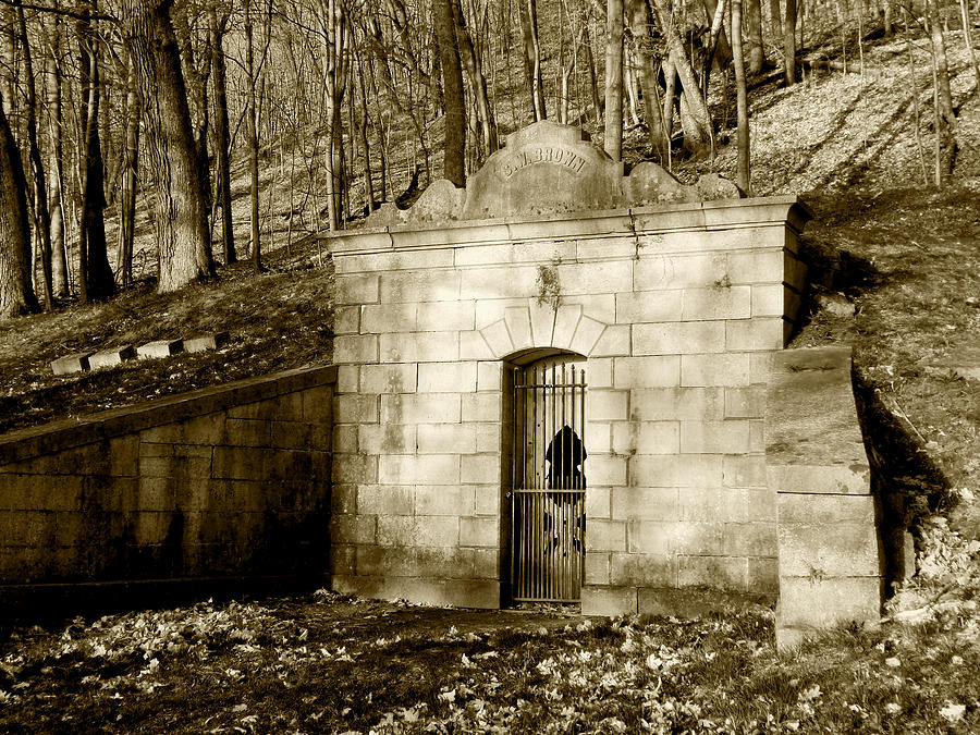 Spring Photograph - Tomb With a View in Sepia by Wild Thing