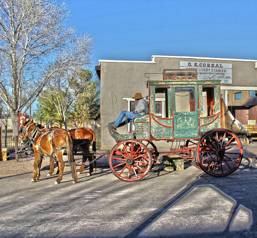 Tombstone Stagecoach H D R Photograph by Kevin Mcenerney - Fine Art America