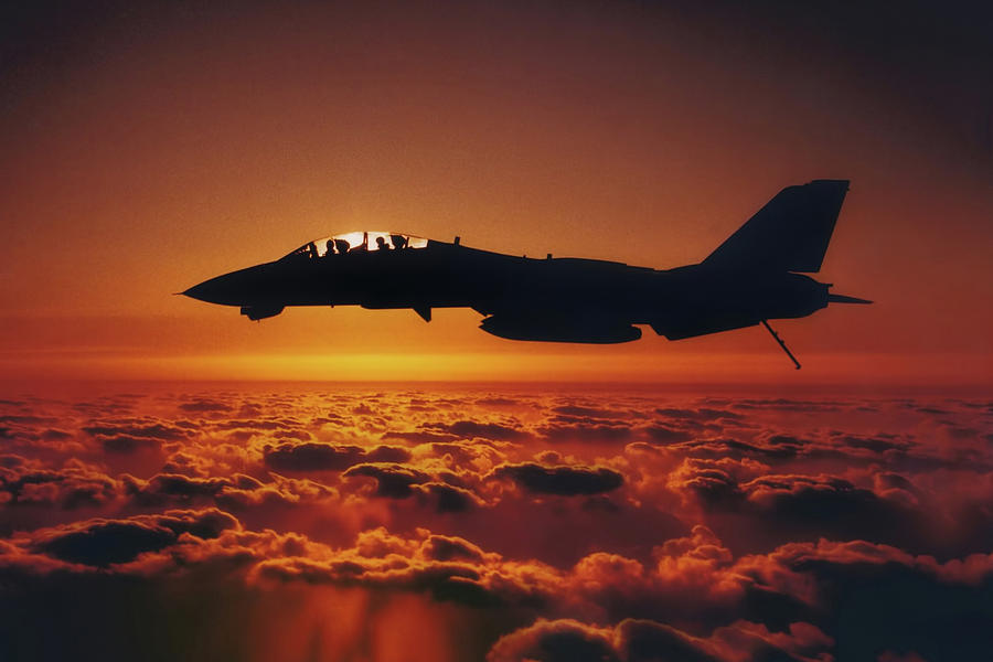 Jet Photograph - Tomcat Sunrise by Peter Chilelli