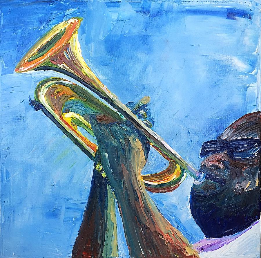 Music Painting - Tommy Horn by Lauren Luna