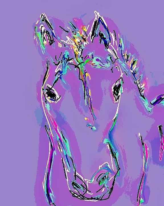 Tommy Horse Digital Art by Jill Wilhelm - Pixels