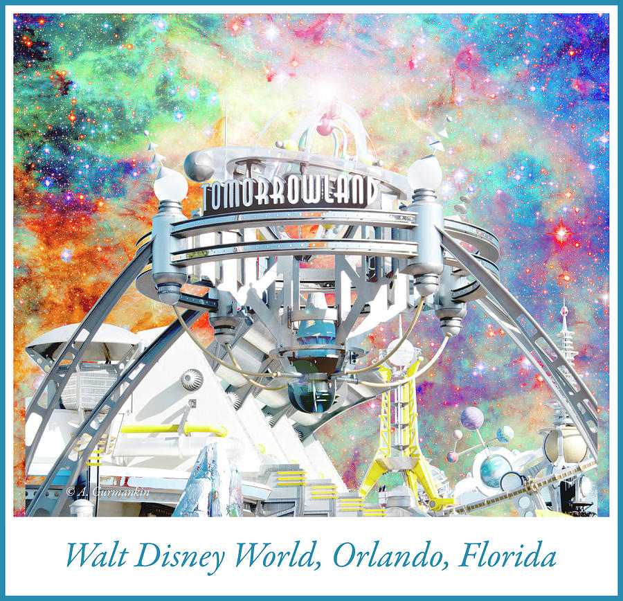 Tomorrowland Entryway, Magic Kingdom, Walt Disney World Digital Art by A Macarthur Gurmankin