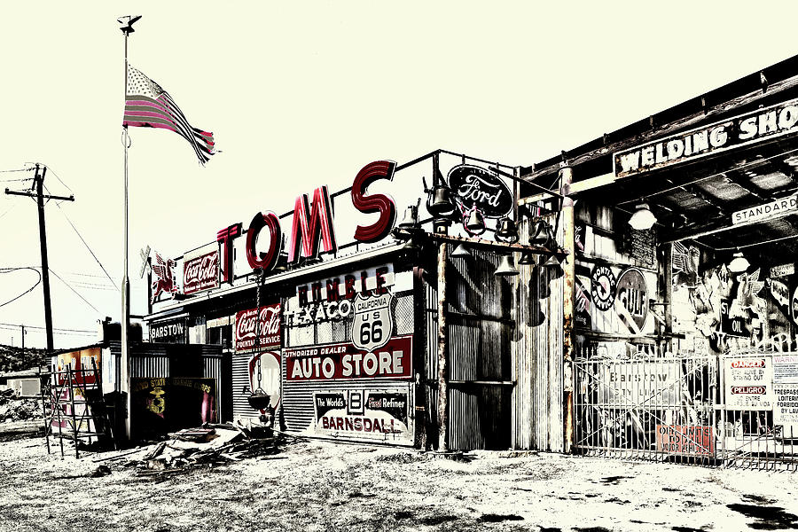 Sign Photograph - Toms Welding 3 by Jim Thompson