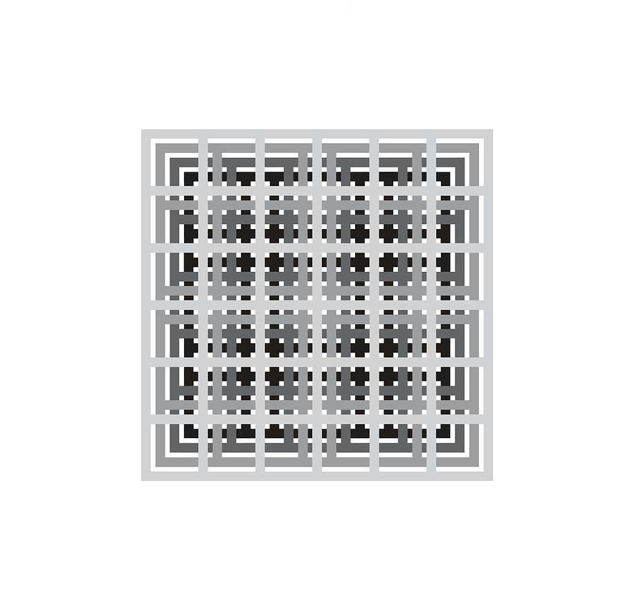 Tonal stacked grids Digital Art by Jerry Daniel