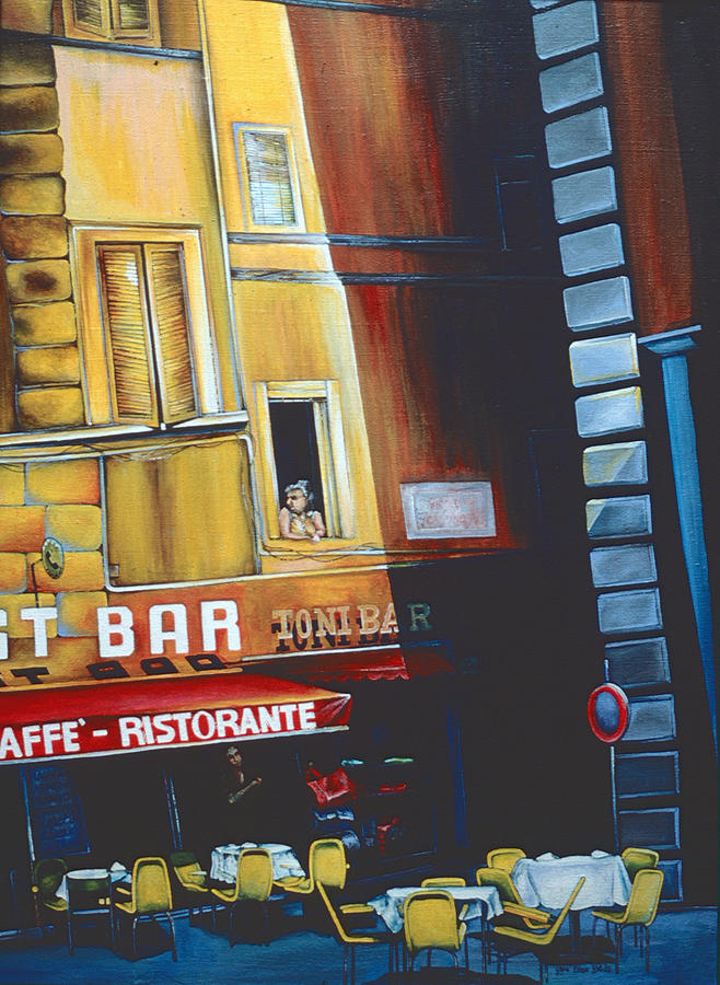 Toni Bar, Roma, Italy Painting by Gaye Elise Beda