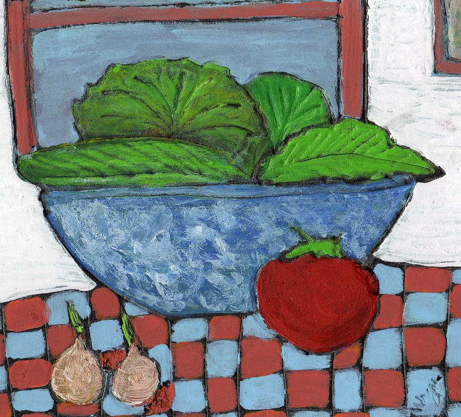 Tonights Salad Painting by Wayne Potrafka