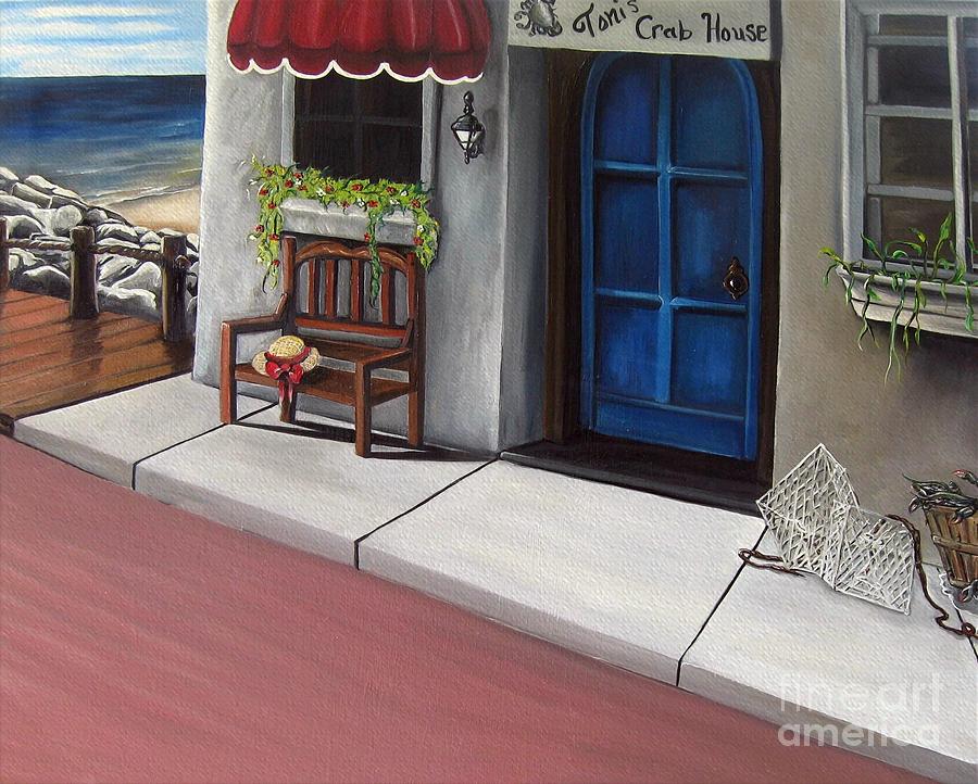 Restaurant Painting - Tonis Crab House by Toni Thorne