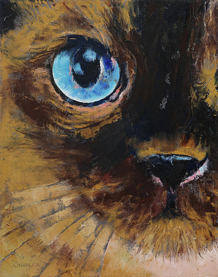 Cat Painting - Tonkinese by Michael Creese