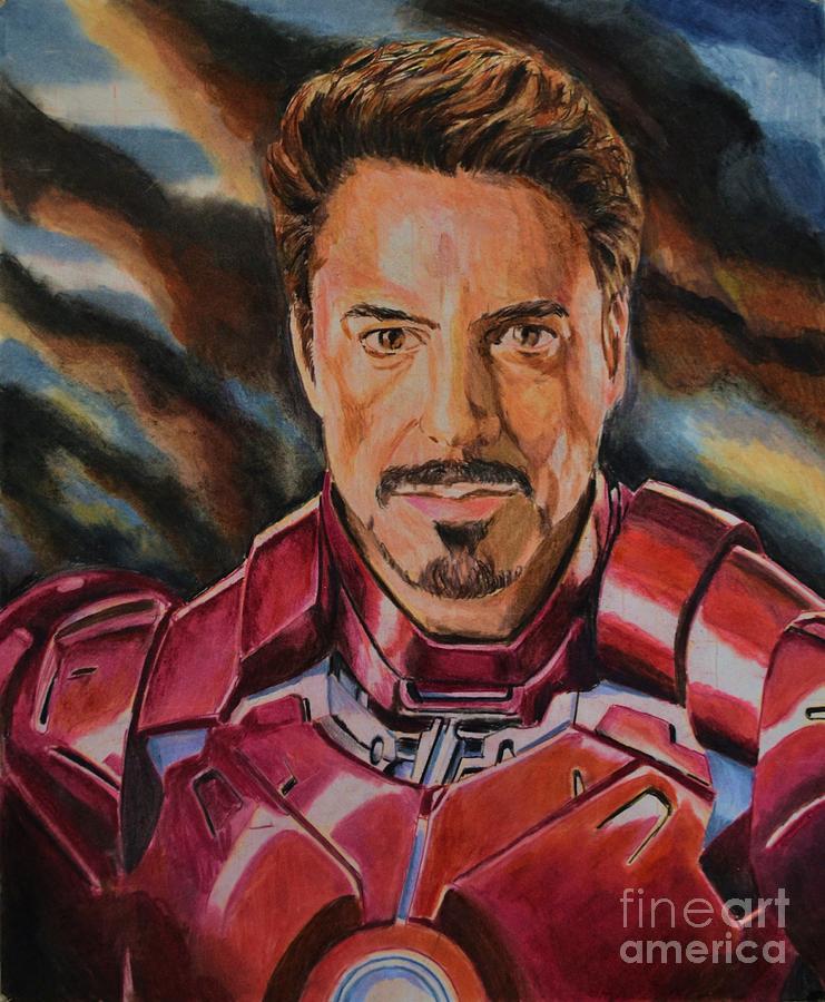 Tony Stark Drawing by Dwain - Fine Art America