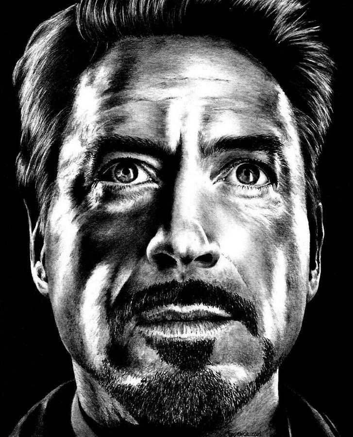 Tony Stark Drawing by Rick Fortson