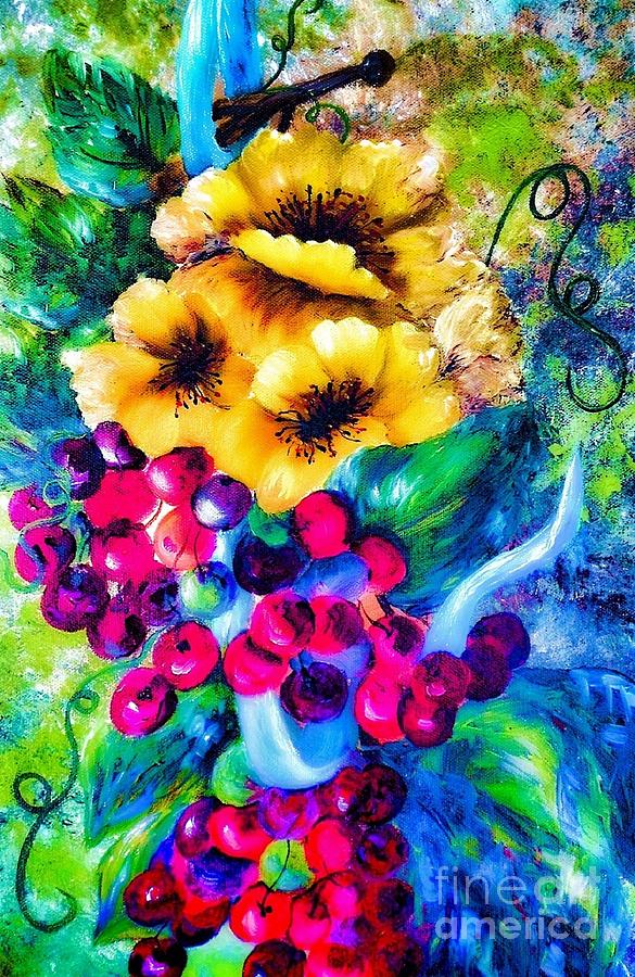 Flower Painting - Too Delicate for Words Intense Colors by Eloise Schneider Mote