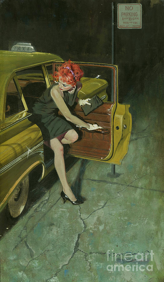 Pulp Fiction Painting - Too Hot to Handle by Robert McGinnis