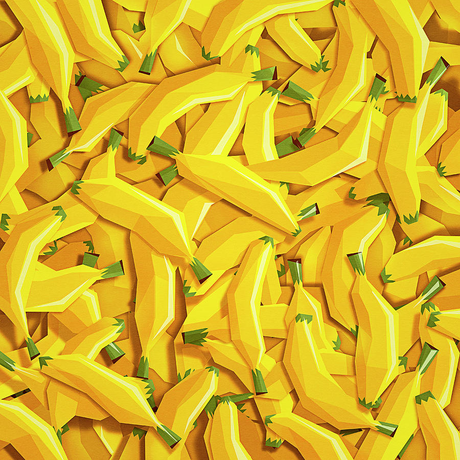 Banana Digital Art - Too many bananas by Yetiland