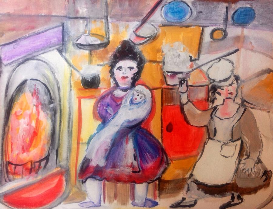 Too many cooks  Painting by Judith Desrosiers