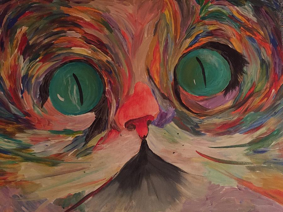 Cat Painting - Too Much Catnip by Ashley Crawford