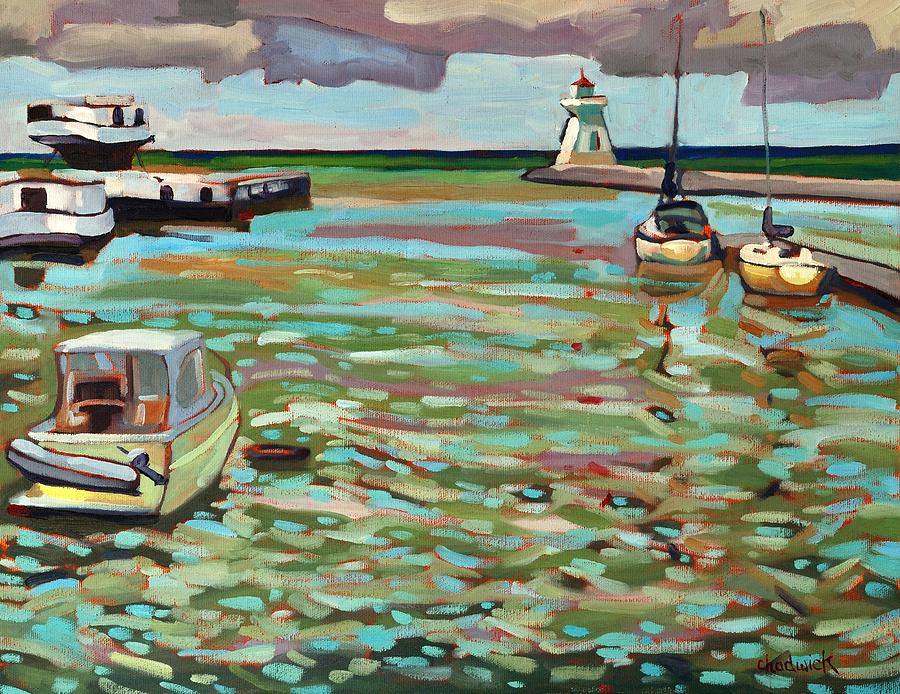 Too Windy to Sail Painting by Phil Chadwick