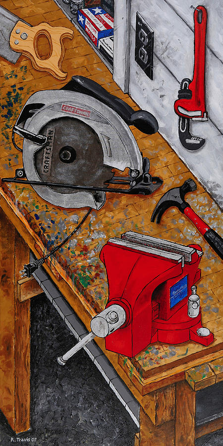 Hammer Painting - Tool Time by Rich Travis