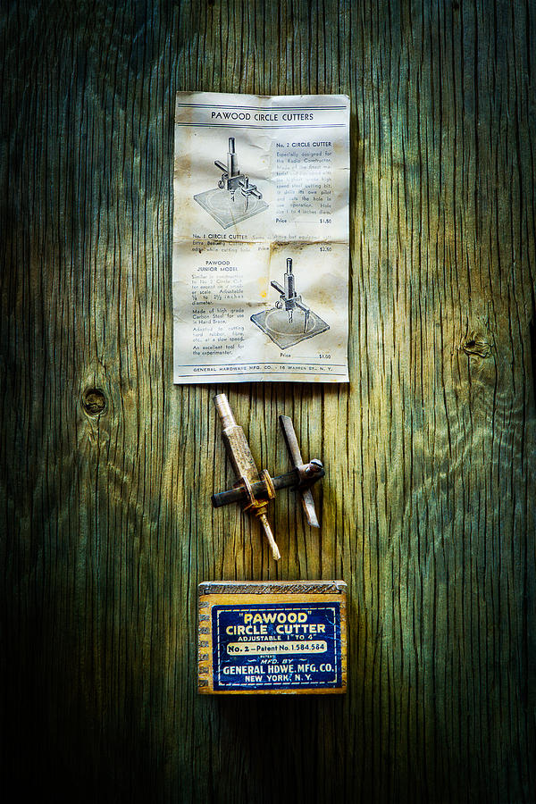 Vintage Photograph - Tools On Wood 37 by YoPedro