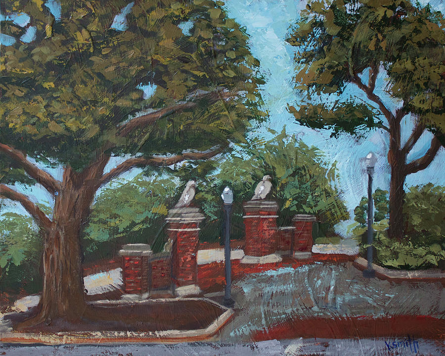 Landscape Painting - Toomers Trees by Karen Smith