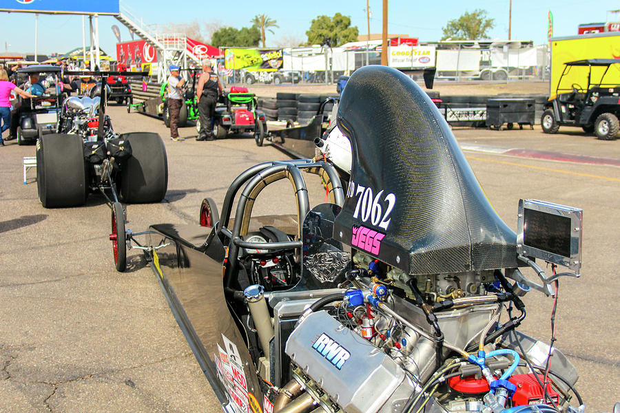 Top/Dragster in staging lanes Photograph by Darrell Foster