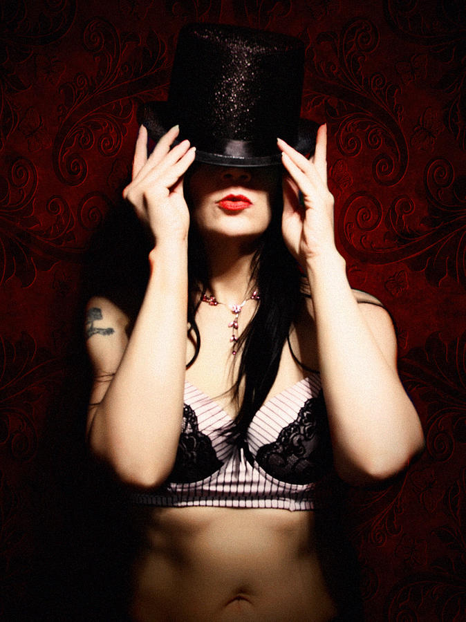 Top Hat And  Lingerie - Color Photograph by Dorothy Lee