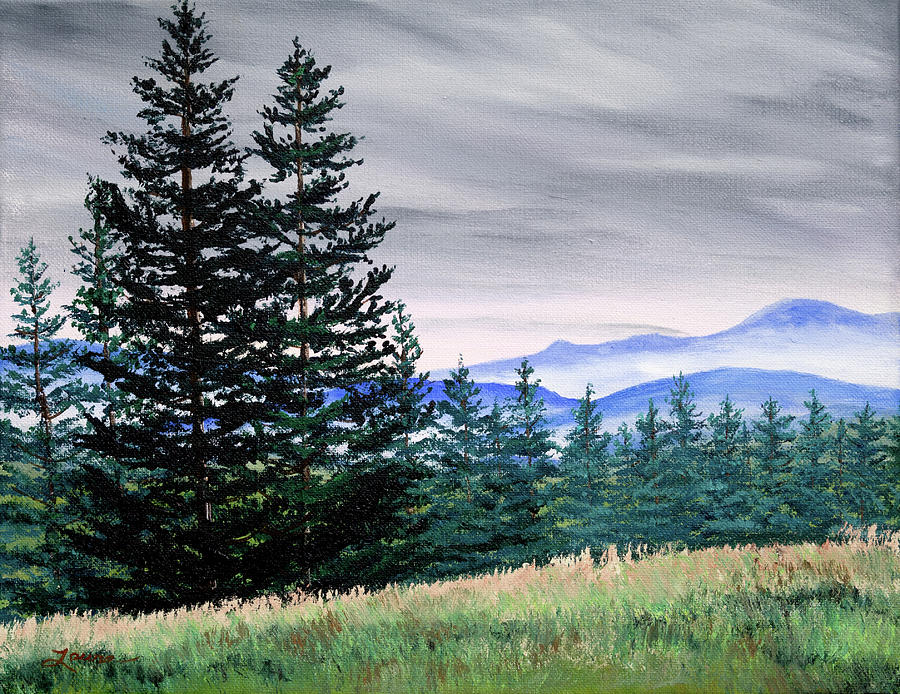 Top of Bald Hill Painting by Laura Iverson