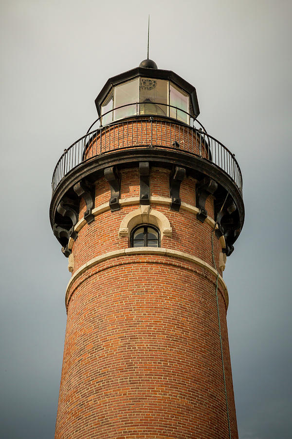 Lake Michigan Photograph - Top of Little Sable Point Lighthouse by Adam Romanowicz