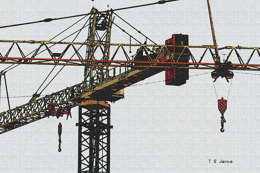 Top Of The Crane Digital Art by Tom Janca