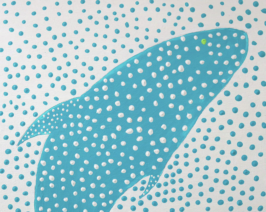 Top of the Dotted Whale Painting by Deborah Boyd