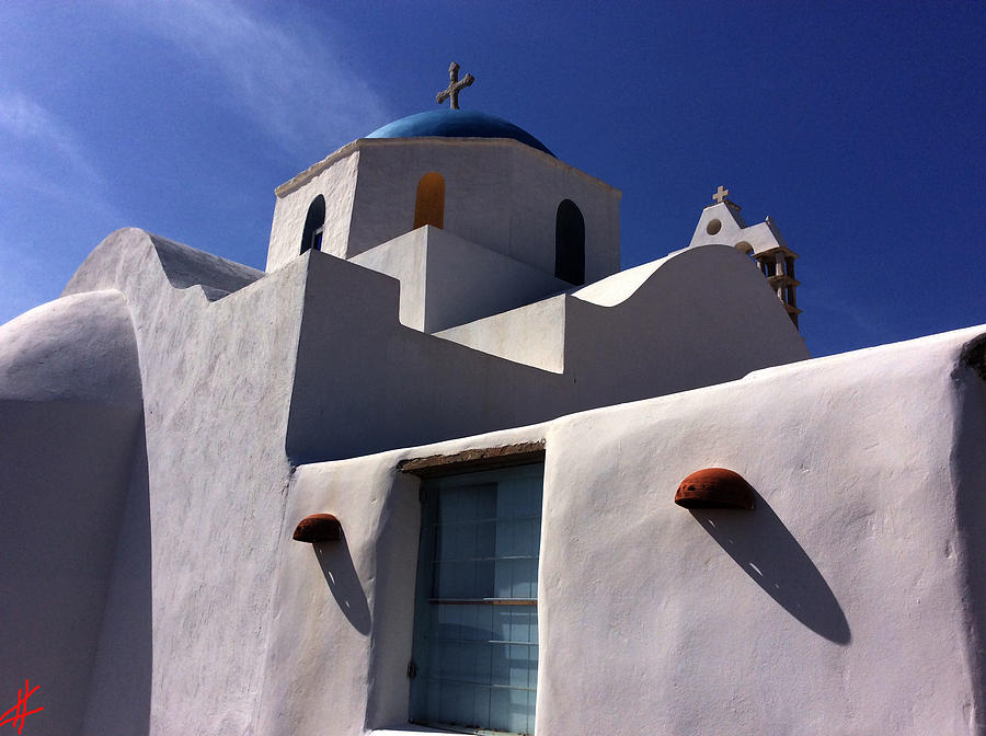 Fish Photograph - Top of The Hill Paros Island Greece  by Colette V Hera Guggenheim