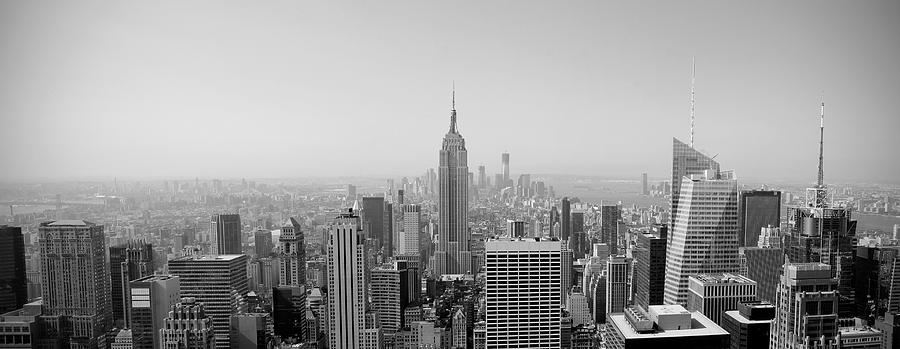 Top of the Rock Panorama in Black and White Photograph by Daniel ...