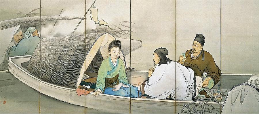 Music Painting - Top Quality Art - Song of the Lute #1 by Hashimoto Kansetsu