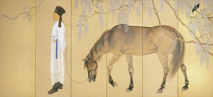 Animal Painting - Top Quality Art - Visiting a Hermit #1 by Hashimoto Kansetsu