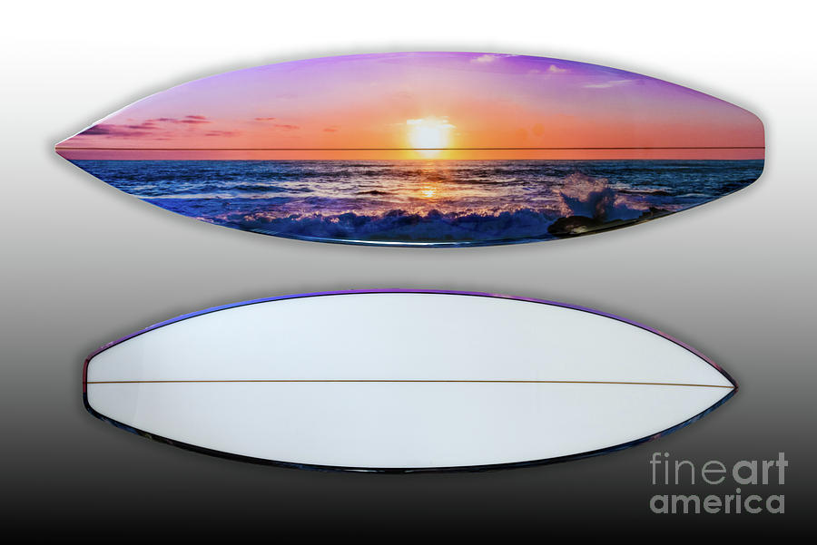 Top Side and Bottom Side of Surfboard Art Photograph by David Levin