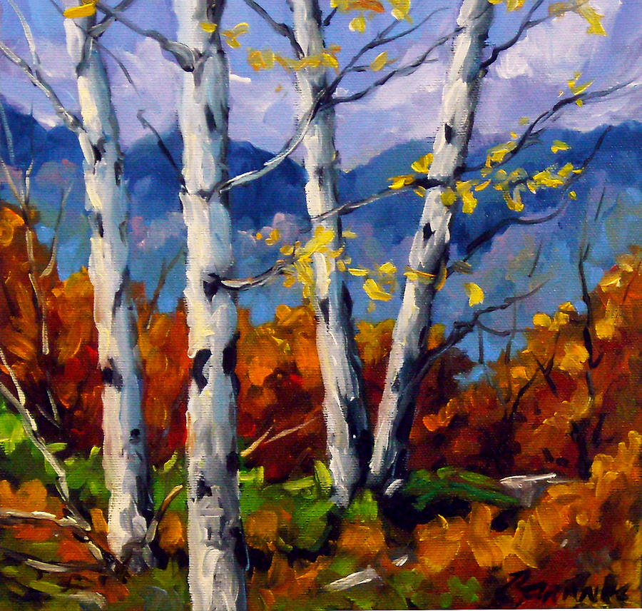 Tree Painting - Top Sides colors by Richard T Pranke