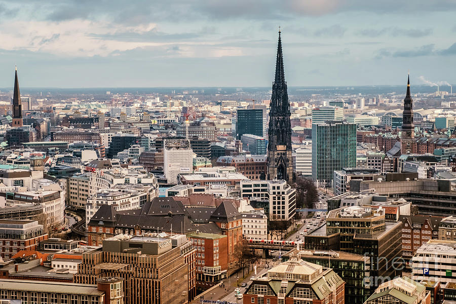 Top view of Hamburg Photograph by Marina Usmanskaya