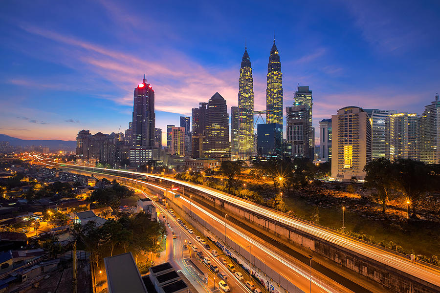 Top view of Park and Kuala Lumper skyline Photograph by Anek Suwannaphoom