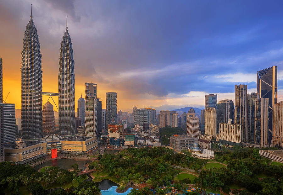 Top View Of Park In Kuala Lumper City Photograph By Anek Suwannaphoom 