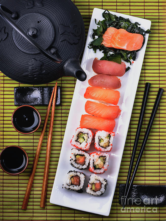 Top view of sushi set Photograph by Jelena Jovanovic