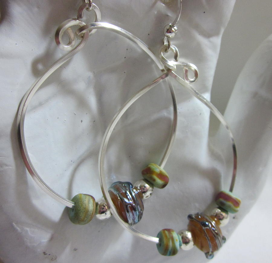 Topaz and silver hoops Jewelry by Janet Telander - Fine Art America