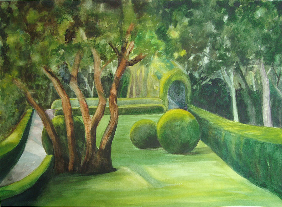 Topiary Painting by Karen Coggeshall